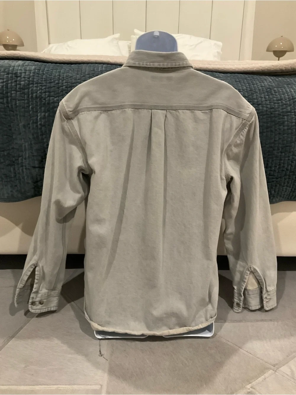 Banana Republic Light Gray Denim Shirt Jacket
